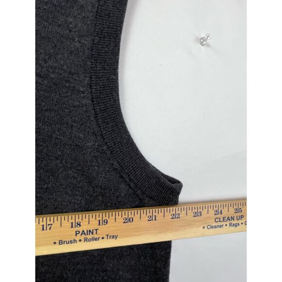 Turnberry Men's Size XL Gray 100% Extra Fine Merino Wool Sleeveless Vest - Picture 4 of 9